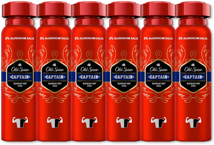 Old Spice Captain dezodorant deo spray 6 x 150ml