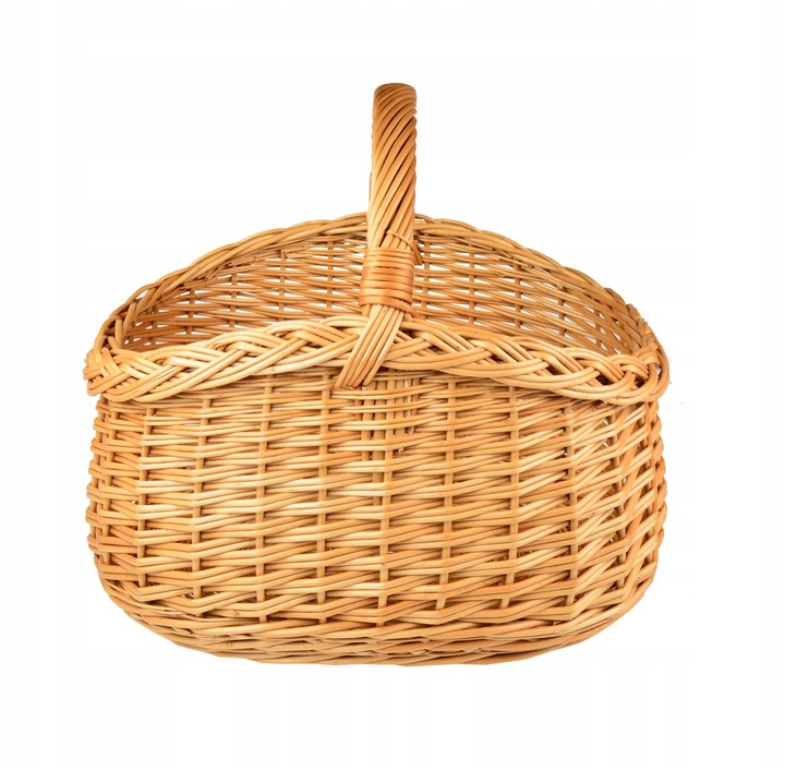PIĘKNY wiklinowy koszyk NA ZAKUPY PIKNIK GRZYBY XL