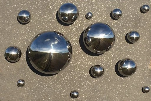 Srebrna kula lustrzana Ø 10 cm - gwintowana