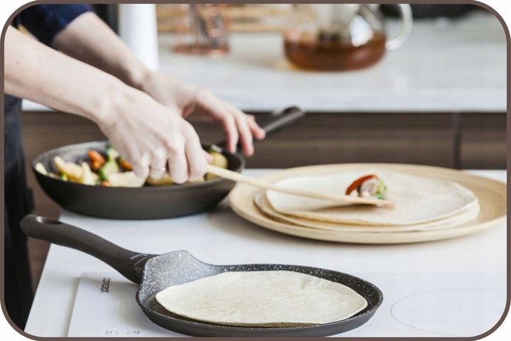 Patelnia do naleśników nieprzywierająca indukcja gaz Valdinox Aurum 24 cm