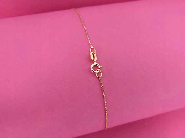 Złoty łańcuszek 375 splot ankier 45cm klasyczny Komunia Chrzest pamiątka