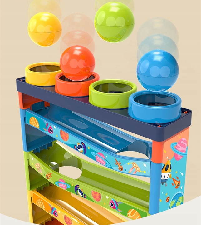 TOR ZJEŻDŻALNIA DLA PIŁECZEK MŁOTEK ZRĘCZNOŚCIOWA ZBIJAK GRA WBIJ PIŁKĘ