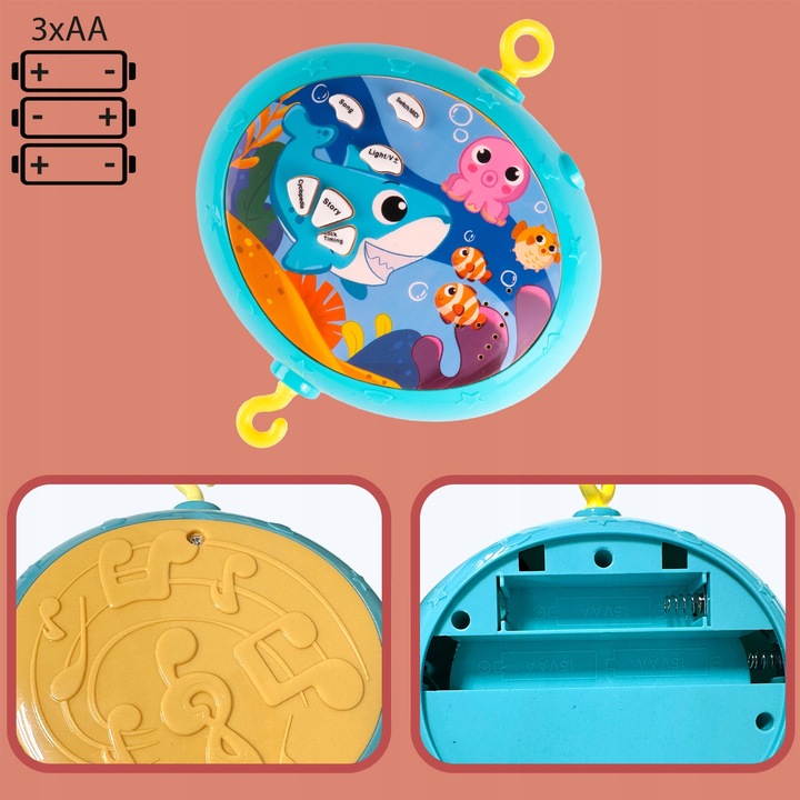 KARUZELA KARUZELKA DO ŁÓŻECZKA Z PROJEKTOREM TIMER POZYTYWKA DLA DZIECKA