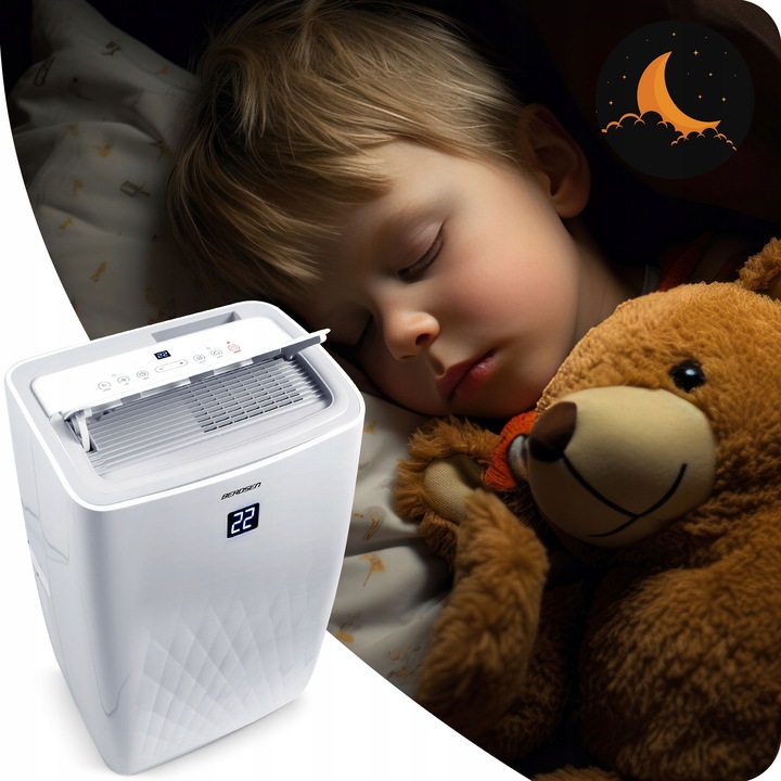 Klimatyzator przenośny z funkcją grzania 4kW OSUSZACZ 34l/24h WiFi BD-581