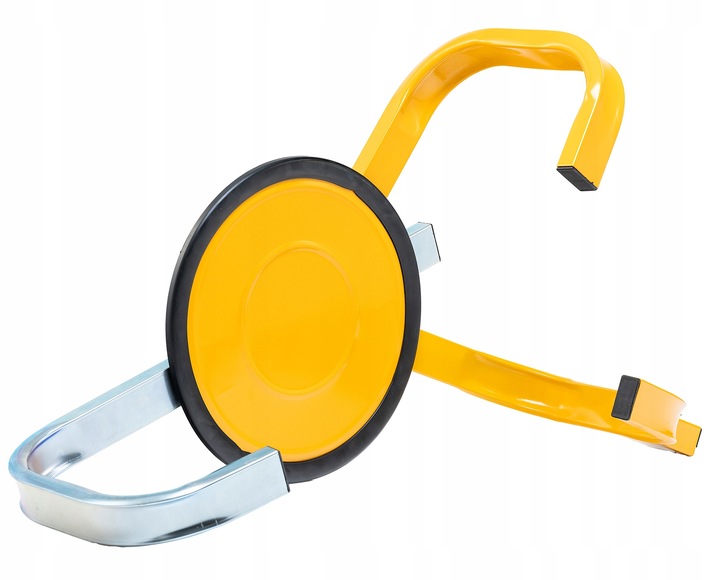 BLOKADA ANTYKRADZIEŻOWA ZABEZPIECZENIE KOŁA SAMOCHODU AUTA PRZYCZEPKI