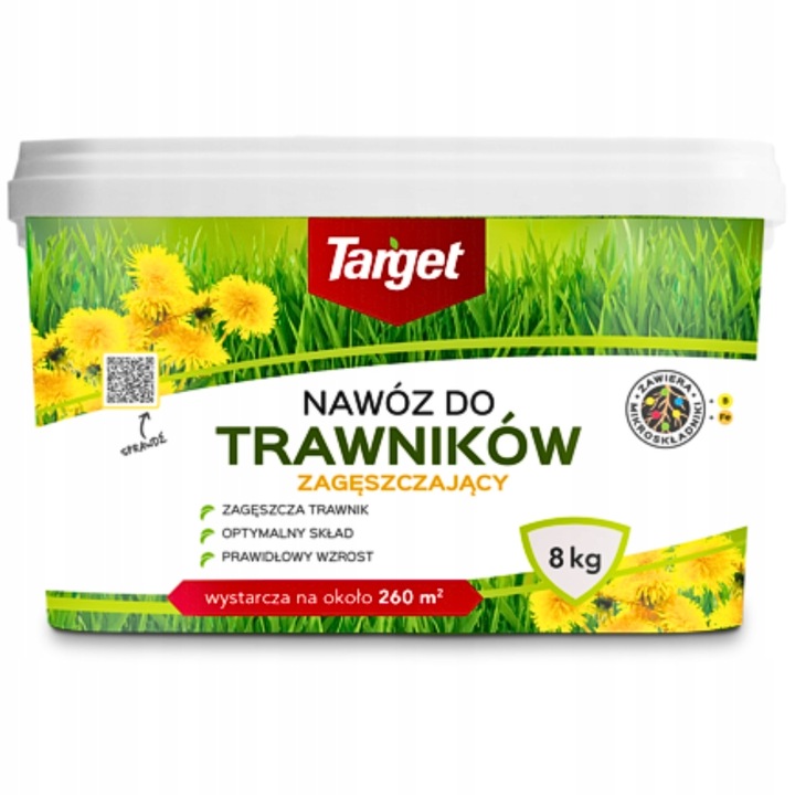 Nawóz Do TRAWY Trawnika Zagęszczający z Mikroskładnikami Target 8 kg