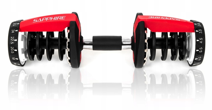 HANTEL REGULOWANY SAPPHIRE obciążenie 2,5KG - 24KG HANTLA 1x hantle SYSTEM