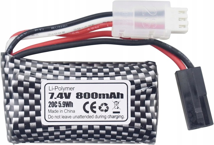 Zestaw 2 baterii 7,4 V 800 mAh Kompatybilne samochody RC 9130, 9135, 9136