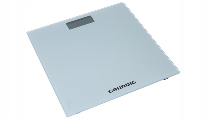 Waga łazienkowa Grundig z termometrem WYŚWIETLACZ LCD SZKLANA do 180kg