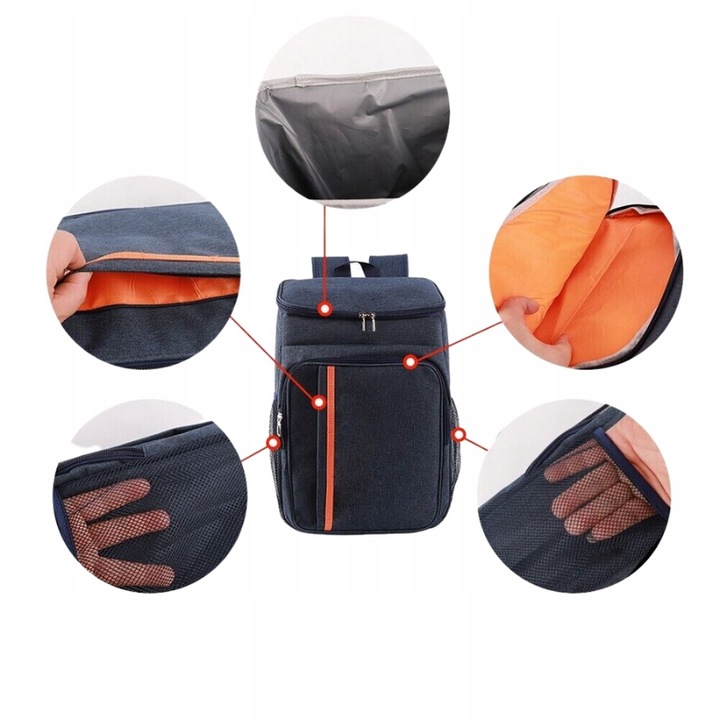 Plecak termiczny Chłodzący plecak lodówka granat 18 L