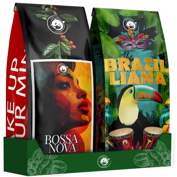 Kawa ziarnista 1kg x2 Bossa Nova + Toucano 100% Arabica +GRATIS