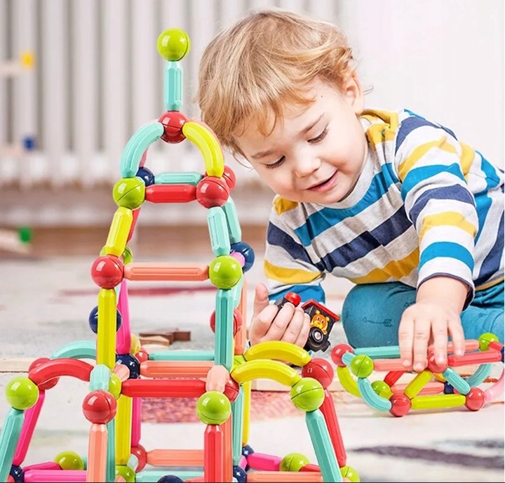 KLOCKI MAGNETYCZNE EDUKACYJNE DUŻE MAGNETIC STICKS XXL ZESTAW