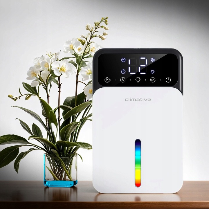 Cichy osuszacz LUXE 1200ml UV + LED wydajny pochłaniacz wilgoci do domu