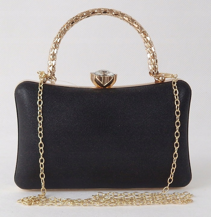 Torebka kopertówka puzderko wieczorowa elegancka wizytowa czarna