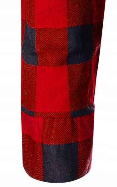 KOSZULA FLANELOWA CASUAL W KRATE MĘSKA 100% BAWEŁNA r. L