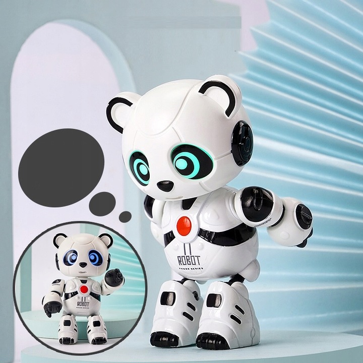 INTERAKTYWNY ROBOT PANDA MÓWI POWTARZA GRA ŚWIECI ZABAWKA DLA DZIECI
