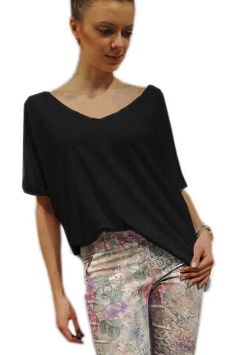 MIKOS*NOWOSĆ BLUZKA OVERSIZE, KIMONO Z DEKOLTEM SM