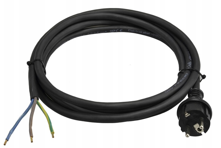 Przewód kabel z wtyczką OW Guma 3x2,5mm2 H05RR-F 3mb