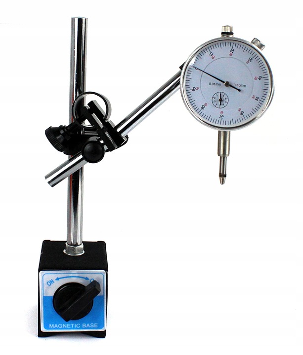 CZUJNIK ZEGAROWY STATYW MAGNETYCZNY 0-10 KOŃCÓWKI