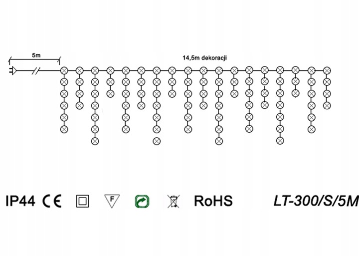 SOPLE ZEWNĘTRZNE 300 LED 15m. TIMER FLASH ŚWIĄTECZNE CHOINKOWE LAMPKI