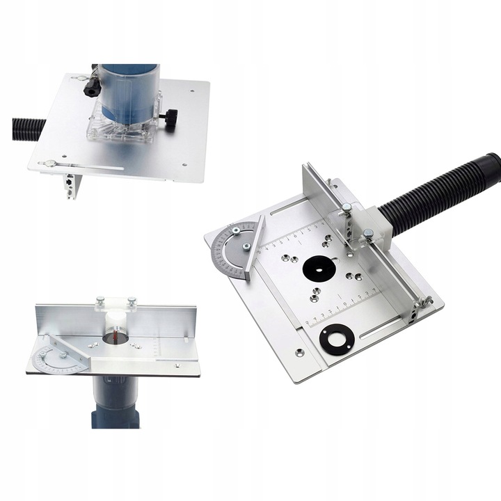 ALUMINIOWA PŁYTA DO STOŁU FREZARKI Z PROWADNICĄ UKOŚNĄ I PŁOTEM PROFESJONAL