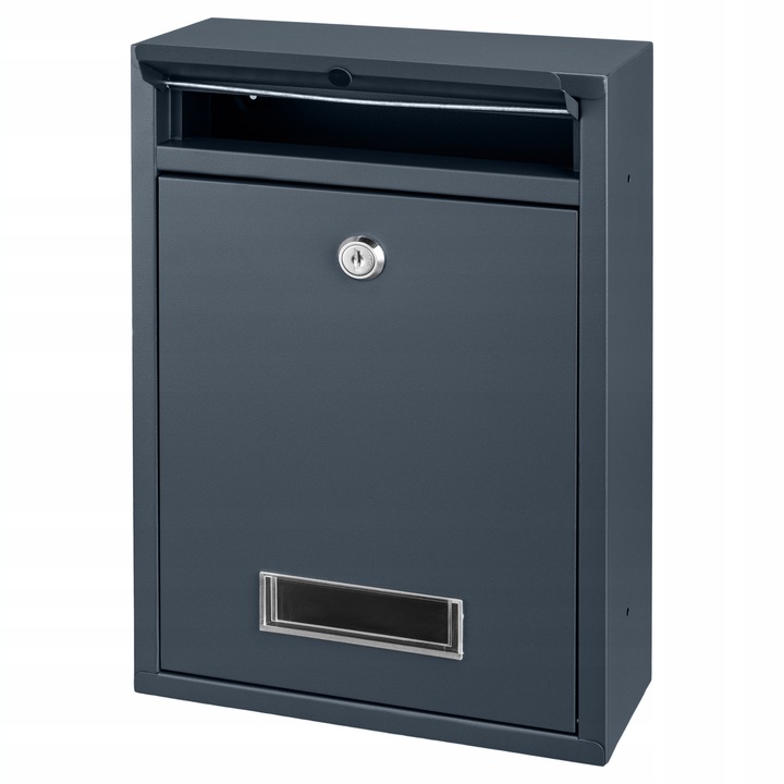 SKRZYNKA POCZTOWA NA LISTY POCZTĘ GAZETY ULOTKI WIZJER KOMPAKTOWA ANTRACYT