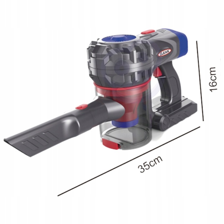 DUŻY INTERAKTYWNY ODKURZACZ PIONOWY DLA DZIECI FUNKCJA SSANIA DŹWIĘK 3W1