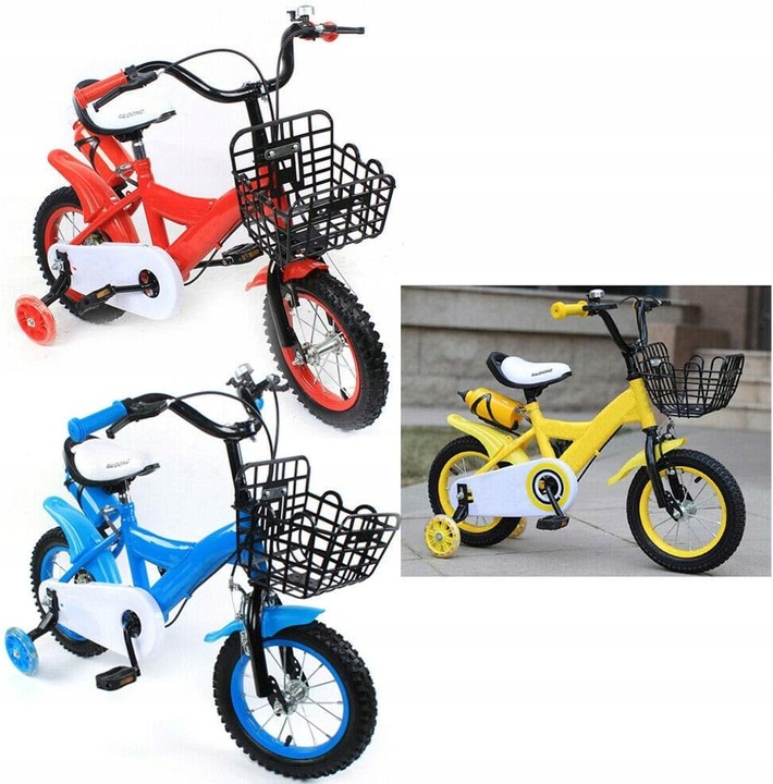 12-calowy niebieski rower dziecięcy.