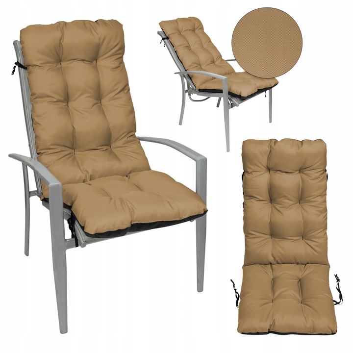 PODUSZKA NA KRZESŁO LEŻAK poduszka NA FOTEL OGRODOWY 48x48x75 beżowa