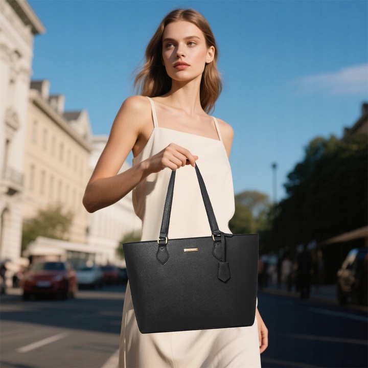 ZESTAW TOREBEK DAMSKICH 4W1 – STYLOWE TOREBKI NA CO DZIEŃ I DO PRACY CZARNY