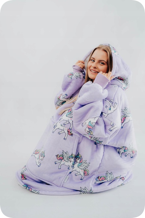 KOC BLUZA Comfy Moment Kocobluza bluzokoc Unicorn Oversize 2w1 prezent