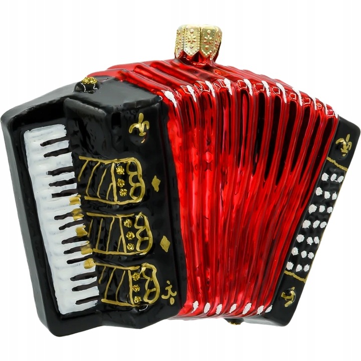 Bombka choinkowa ręcznie malowana - Akordeon