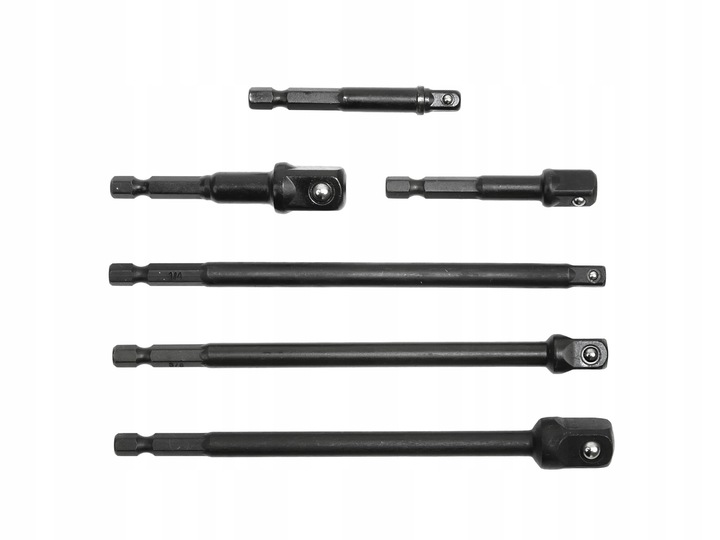 PRZEDŁUŻKI UDAROWE ZESTAW HEX 1/4, 1/2, 3/8