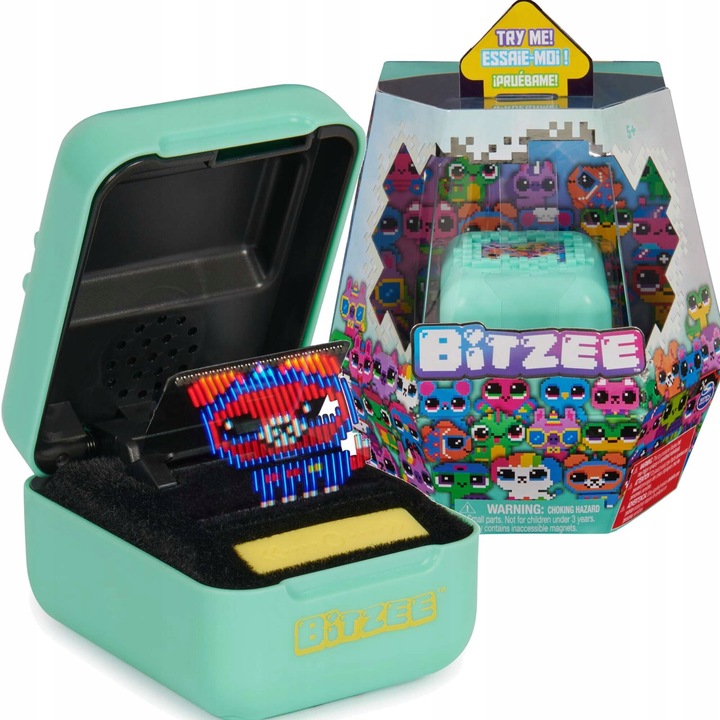 BITZEE INTERAKTYWNE ZWIERZĄTKO CYFROWE HOLOGRAM MIĘTOWE