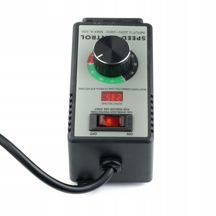 Regulator obrotów silnika mocy napięcia w obudowie z gniazdkiem 2400W 230V