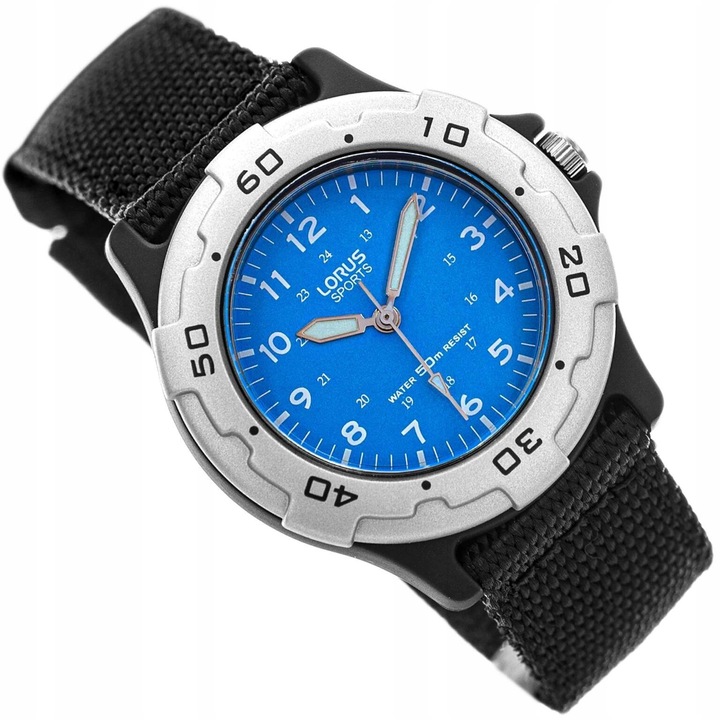 DZIECIĘCY ZEGAREK LORUS RRX91FX9 CZARNY NA PASKU DLA CHŁOPCA NEOBRITE