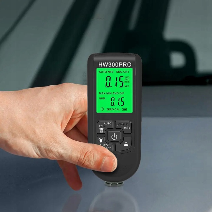 Dokładny Miernik grubości lakieru Tester Sonda z wyświetlaczem LCD 0~2000um