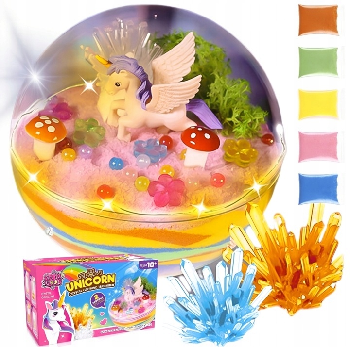 Jednorożec Zestaw Kreatywny Dziewczynki Lampka Nocna Piasek DIY