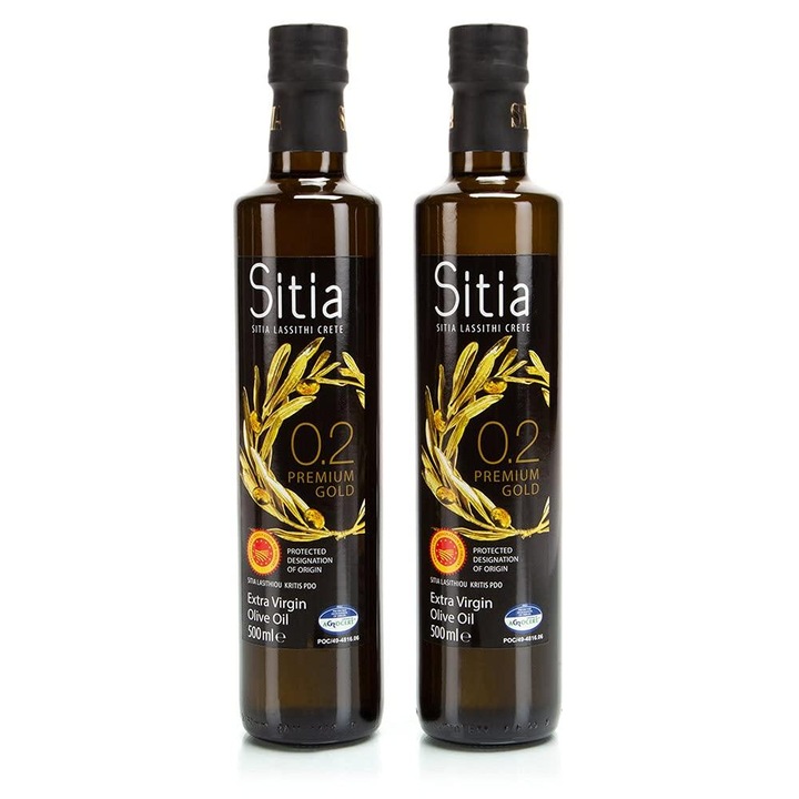 Oliwa z Oliwek Extra Virgin 500 ml Grecka SITIA 0,2% w szklanej butelce