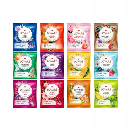 Lovare zestaw 99 saszetek w 18 smakach NOWE SMAKI W ZESTAWIE