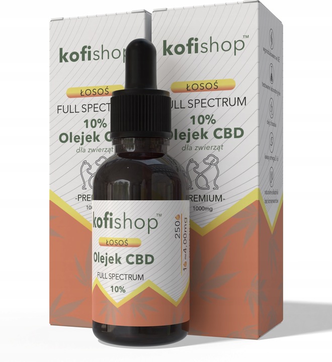 OLEJEK KONOPNY CBD 10% | FULL SPECTRUM | DLA ZWIERZĄT| ŁOSOŚ | DLA PSA KOTA