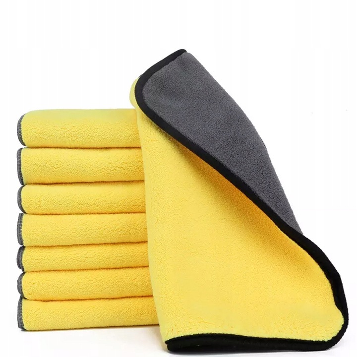 3szt. PUSZYSTE RĘCZNIKI ZESTAW DO OSUSZANIA AUTA MIKROFIBRA SZYBKOSCHNĄCY