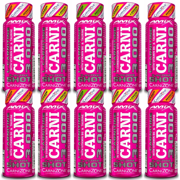 L CARNITINE 3000 SHOT dla kobiet x10 ampułek - L karnityna na odchudzane