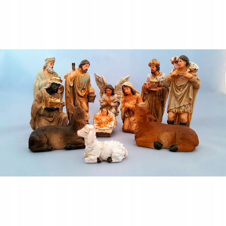 Szopka Bożonarodzeniowa- 10 cm- Figurki do Szopki - 11 elementów