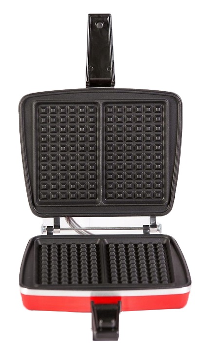 Gofrownica Dezal 301.4R czerwona MOC 1300W 2 gofry