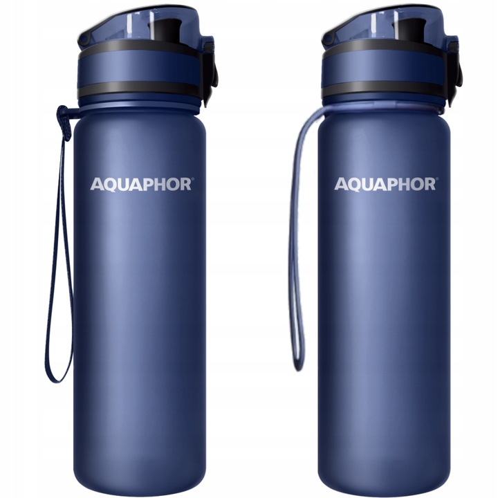 Butelka filtrująca AQUAPHOR CITY 0,5 L granatowa + szczoteczka