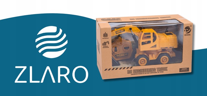 Zdalnie sterowana koparka dla dzieci jeżdżąca plac budowy PILOT Mocna RC