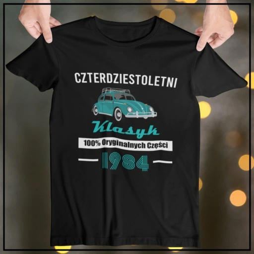 PREZENT NA 30 40 50 60 70 URODZINY DLA TATY FACETA MĘSKA KOSZULKA KLASYK