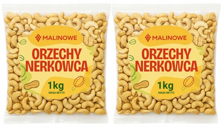 ZESTAW ORZECHY NERKOWCA CAŁE 2x1kg NERKOWIEC CAŁY NATURALNY JAKOŚĆ PREMIUM