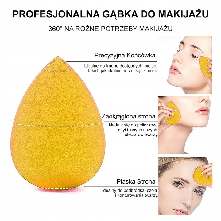 Zestaw Blender gąbka do makijażu 8szt Fiolet